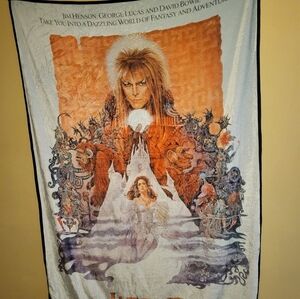Labyrinth Movie Poster Fleece Throw Blanket
